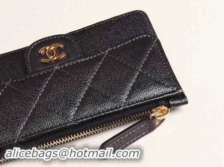 Classic Chanel classic card holder AP0374 black