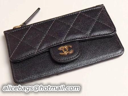 Classic Chanel classic card holder AP0374 black