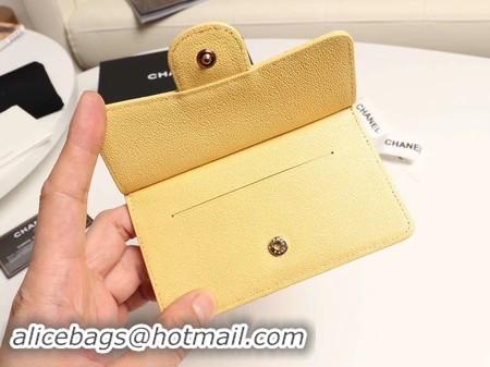 Top Grade Chanel classic card holder AP0374 yellow