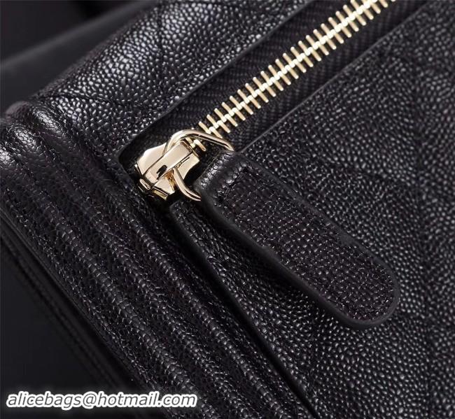 Good Product Chanel Calfskin Leather & Gold-Tone Metal A80734 black