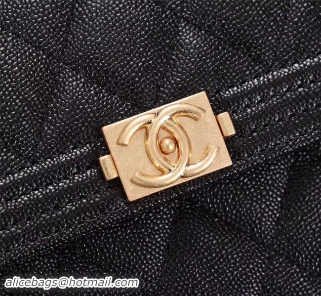 Good Product Chanel Calfskin Leather & Gold-Tone Metal A80734 black