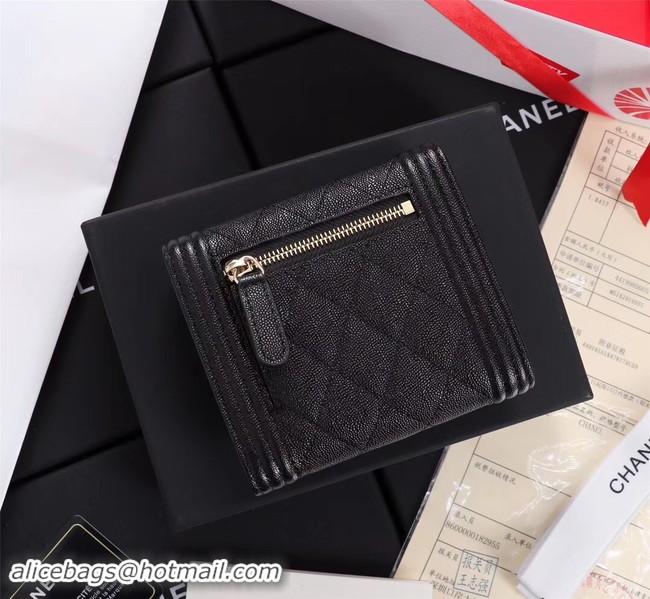 Good Product Chanel Calfskin Leather & Gold-Tone Metal A80734 black