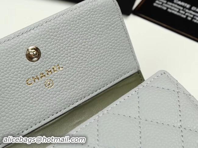 Top Quality Chanel Calfskin Leather & Gold-Tone Metal A80734 grey