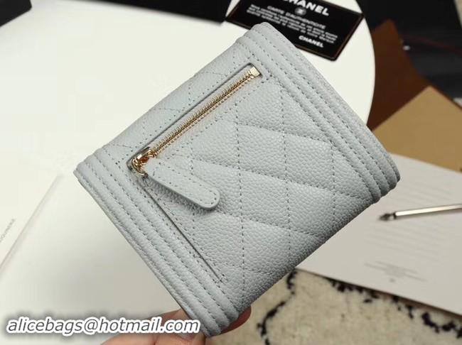 Top Quality Chanel Calfskin Leather & Gold-Tone Metal A80734 grey