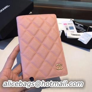 Discount Chanel Calfskin Leather & Gold-Tone Metal Wallet A80385 Pink