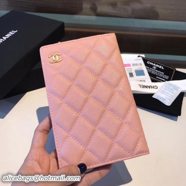 Discount Chanel Calfskin Leather & Gold-Tone Metal Wallet A80385 Pink