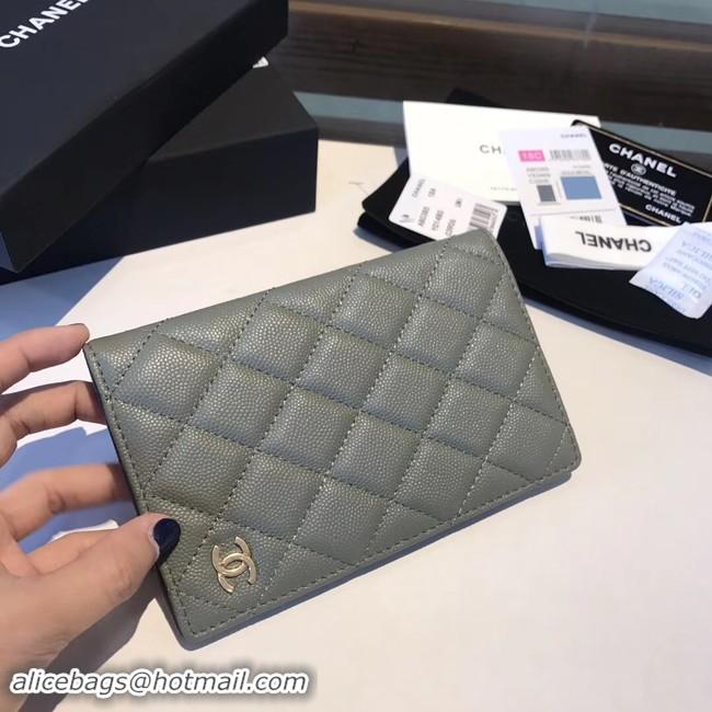 Classic Hot Chanel Calfskin Leather & Gold-Tone Metal Wallet A80385 Green