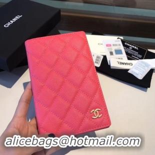 Discount Chanel Calfskin Leather & Gold-Tone Metal Wallet A80385 Rose