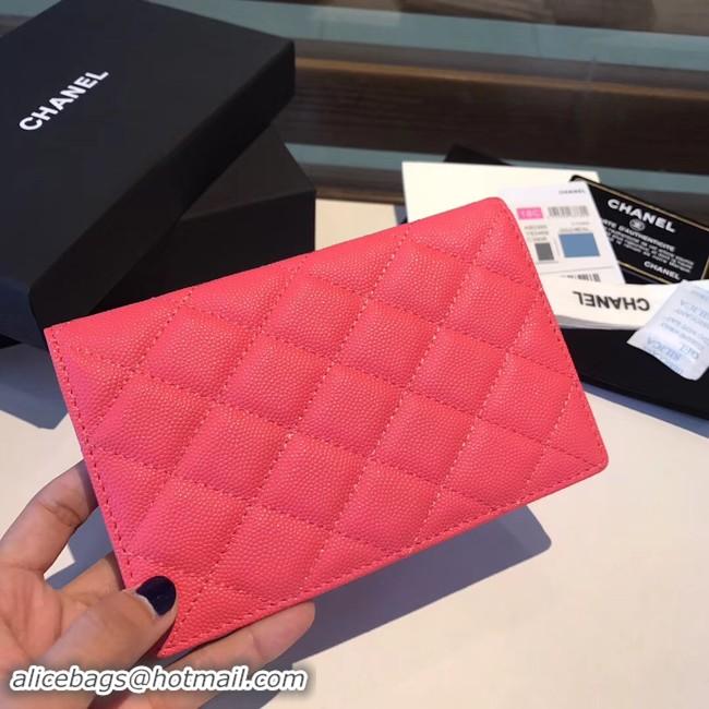 Discount Chanel Calfskin Leather & Gold-Tone Metal Wallet A80385 Rose