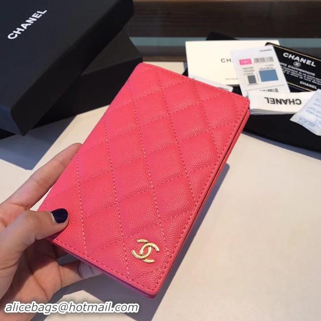 Discount Chanel Calfskin Leather & Gold-Tone Metal Wallet A80385 Rose