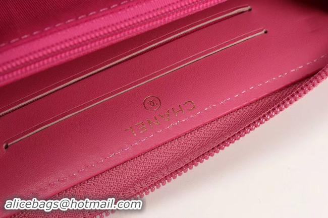 New Product Chanel Calfskin Leather & Gold-Tone Metal Wallet A80566 rose