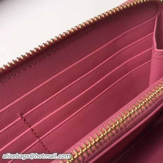 Stylish Prada Leather Large Zippy Wallets 1ML505 pink