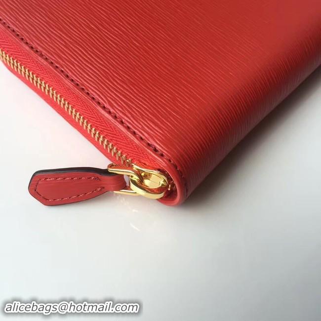 Best Product Prada Leather Large Zippy Wallets 1ML505 red