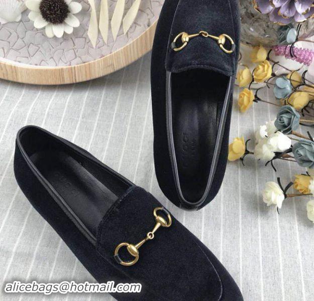 Trendy Design Gucci GG Jordaan Velvet Loafers G52698 Black