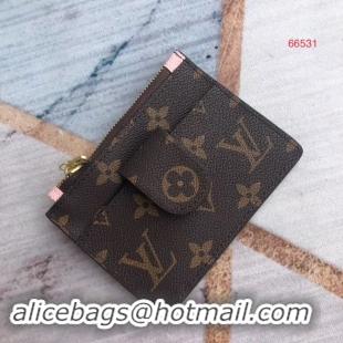 Luxury Louis Vuitton ZIPPED CARD HOLDER M66531 Pink