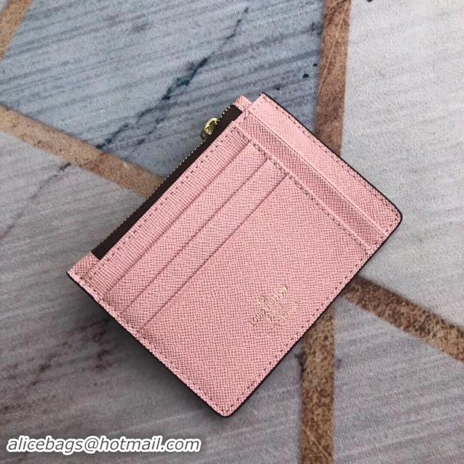 Luxury Louis Vuitton ZIPPED CARD HOLDER M66531 Pink