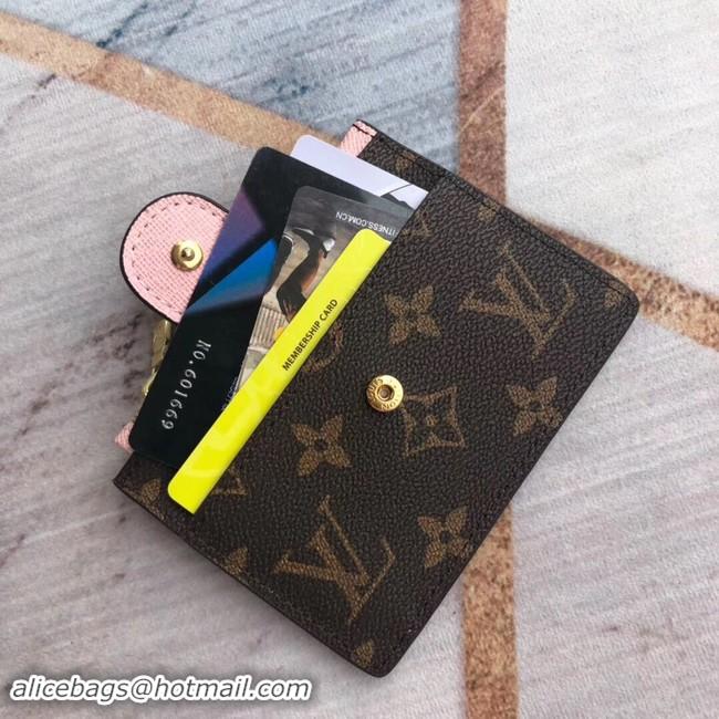 Luxury Louis Vuitton ZIPPED CARD HOLDER M66531 Pink