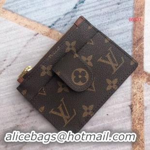 Perfect Louis Vuitton ZIPPED CARD HOLDER M66531 brown