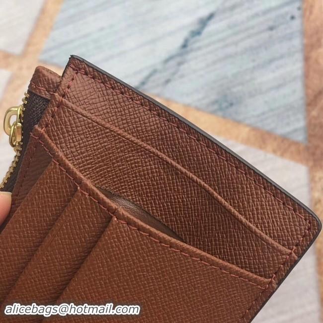 Perfect Louis Vuitton ZIPPED CARD HOLDER M66531 brown