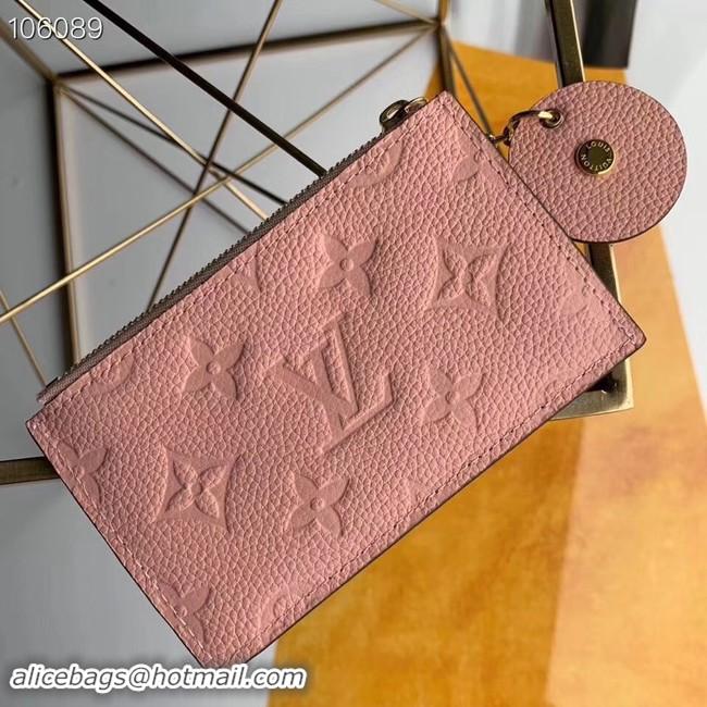 Luxury Louis Vuitton ZIPPED CARD HOLDER M68338 pink