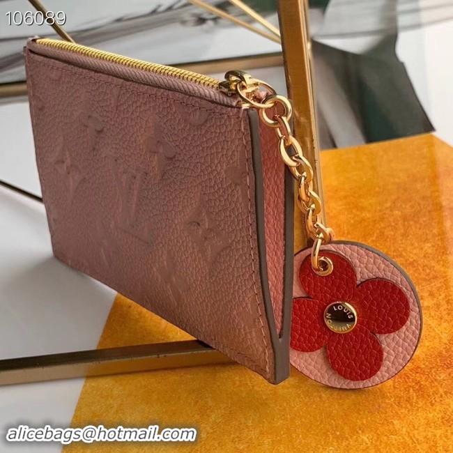 Luxury Louis Vuitton ZIPPED CARD HOLDER M68338 pink