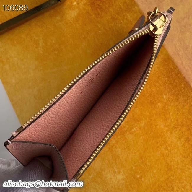 Luxury Louis Vuitton ZIPPED CARD HOLDER M68338 pink