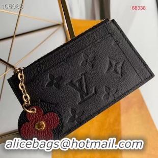 Grade Quality Louis Vuitton ZIPPED CARD HOLDER M68338 black