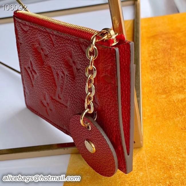 Best Grade Louis Vuitton ZIPPED CARD HOLDER M68338 red