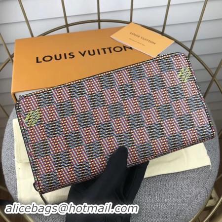 Luxury Louis Vuitton M68621 Zippy Wallet Damier Canvas Pop Pink