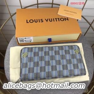 Most Popular Louis Vuitton M68621 Zippy Wallet Damier Canvas Pop Blue