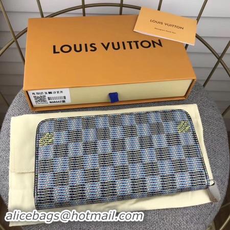 Most Popular Louis Vuitton M68621 Zippy Wallet Damier Canvas Pop Blue