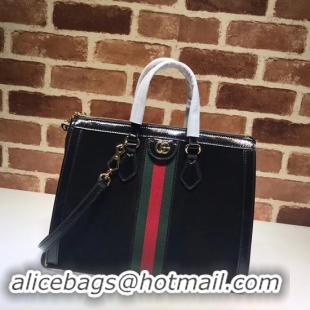 Luxury Inexpensive Gucci Ophidia medium top handle bag 524537 Black