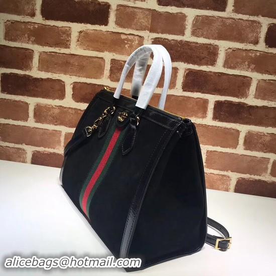 Luxury Inexpensive Gucci Ophidia medium top handle bag 524537 Black