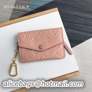 Top Grade Louis Vuitton card holder N60633 pink