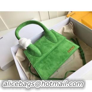 New Design Jacquemus Original Velvet Leather Top Handle Bag J76235 Green