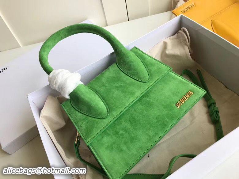 New Design Jacquemus Original Velvet Leather Top Handle Bag J76235 Green