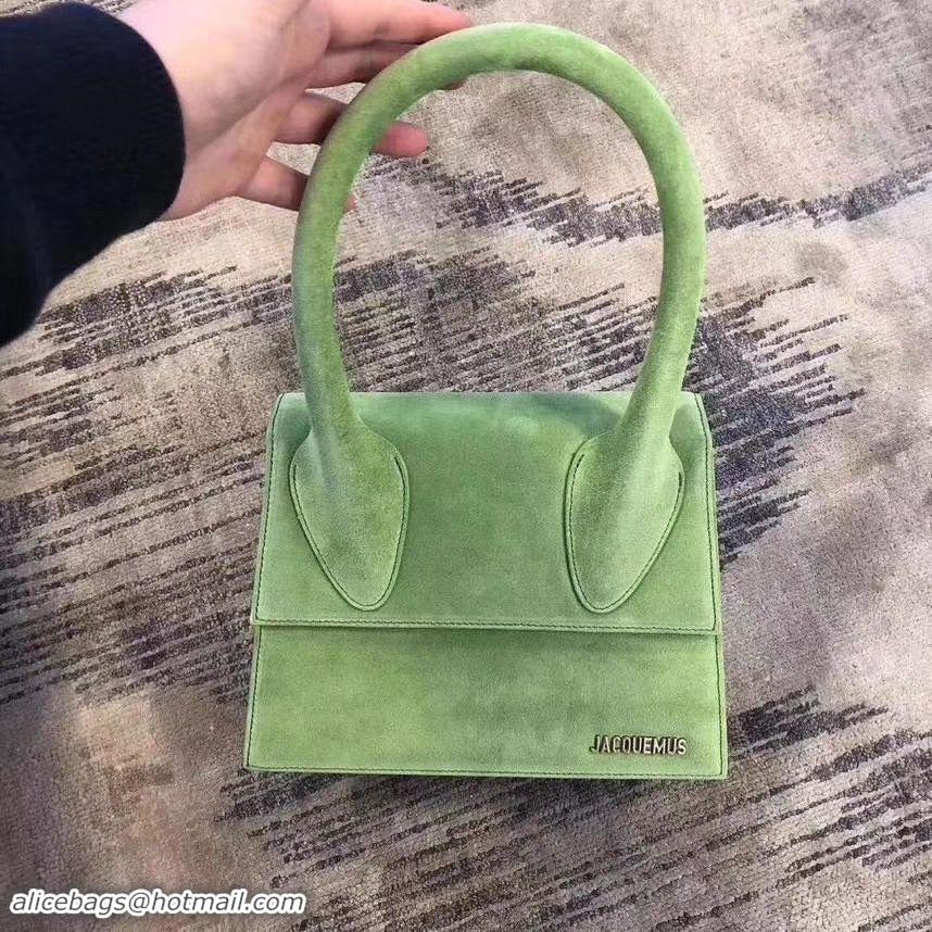 New Design Jacquemus Original Velvet Leather Top Handle Bag J76235 Green