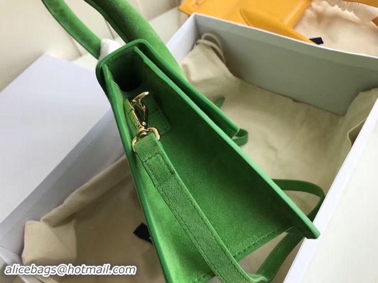 New Design Jacquemus Original Velvet Leather Top Handle Bag J76235 Green