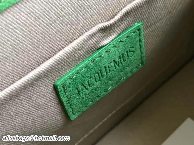 New Design Jacquemus Original Velvet Leather Top Handle Bag J76235 Green