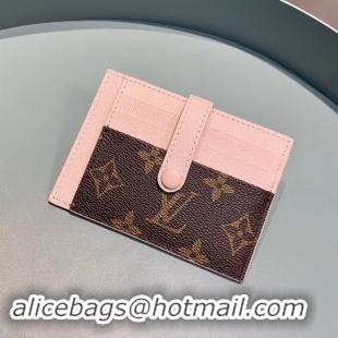 Best Grade Louis Vuitton Monogram Canvas Card Holder M61730 Pink