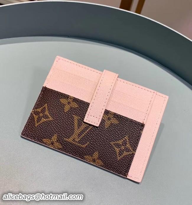 Best Grade Louis Vuitton Monogram Canvas Card Holder M61730 Pink