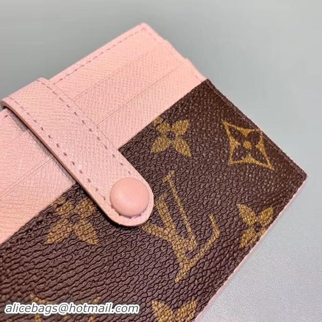 Best Grade Louis Vuitton Monogram Canvas Card Holder M61730 Pink