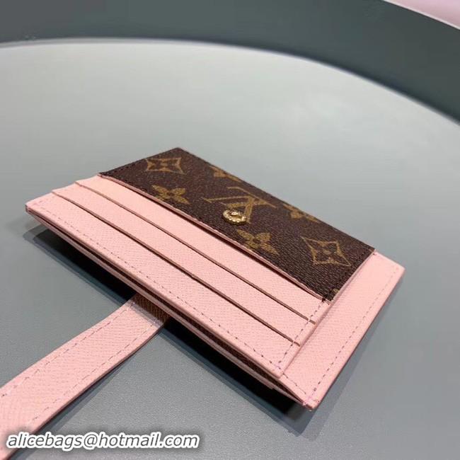 Best Grade Louis Vuitton Monogram Canvas Card Holder M61730 Pink