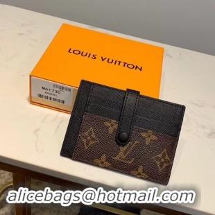 Best Product Louis Vuitton Monogram Canvas Card Holder M61730 Black