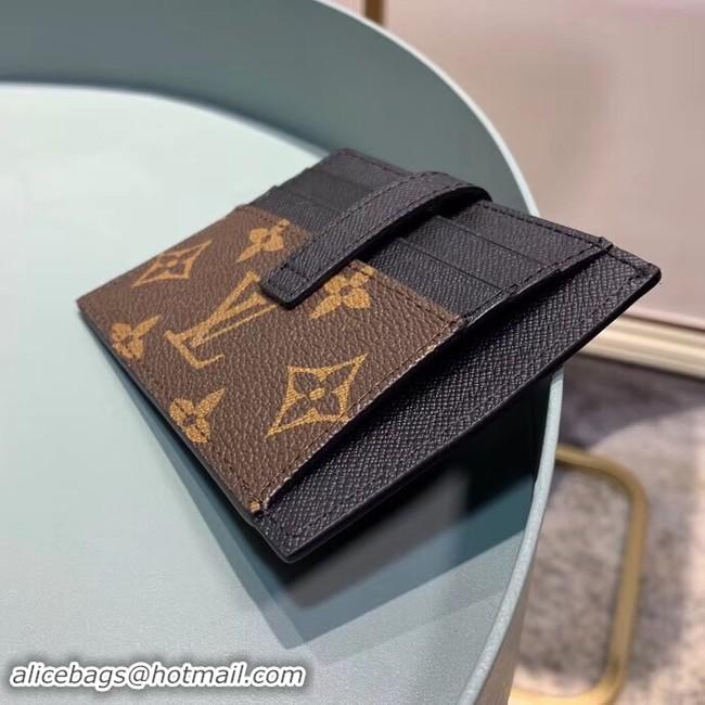 Best Product Louis Vuitton Monogram Canvas Card Holder M61730 Black