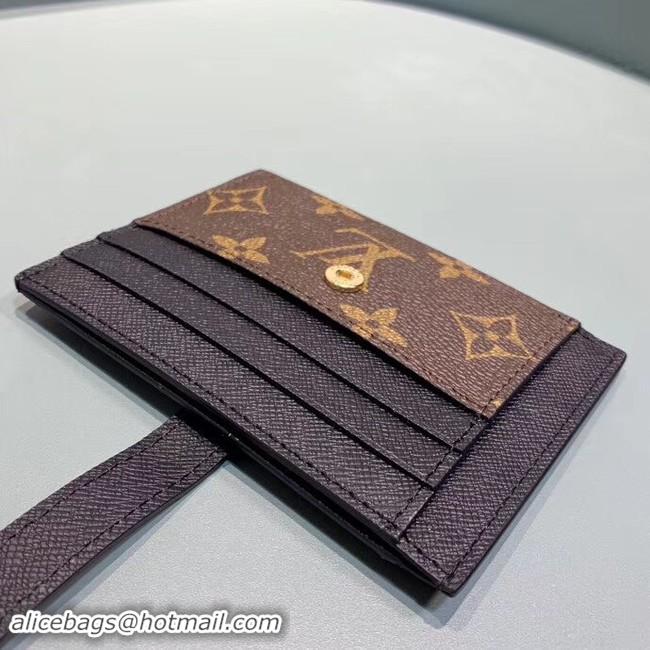 Best Product Louis Vuitton Monogram Canvas Card Holder M61730 Black