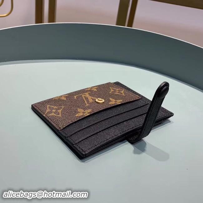 Best Product Louis Vuitton Monogram Canvas Card Holder M61730 Black