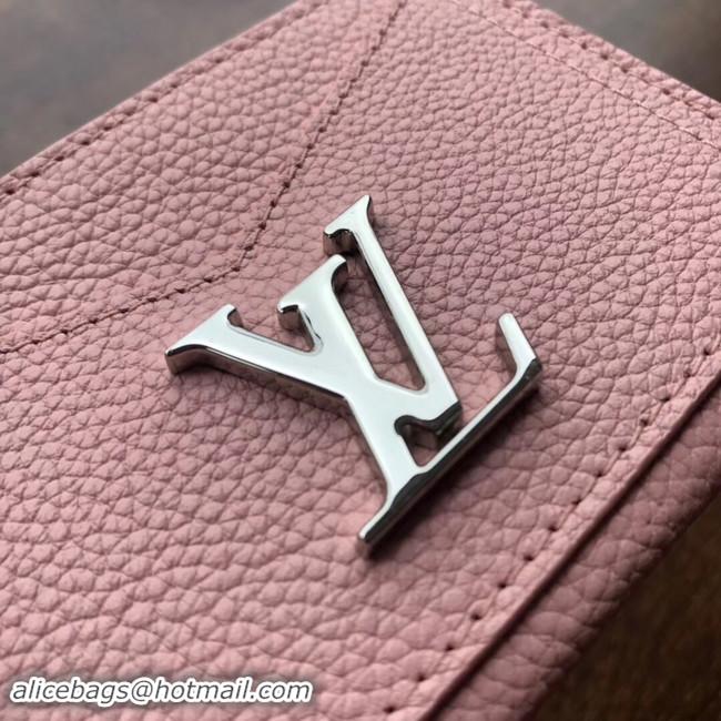 Hot Style Louis vuitton original LOCKME CARD HOLDER M68555 pink