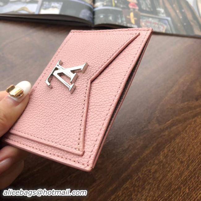 Hot Style Louis vuitton original LOCKME CARD HOLDER M68555 pink