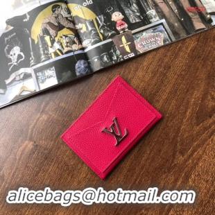 Well Crafted Louis vuitton original LOCKME CARD HOLDER M68555 Hot Pink